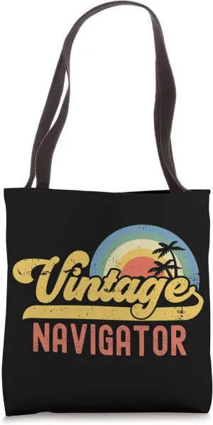 Navigator Vintage Sunset Profession Retro Job Title Tote Bag