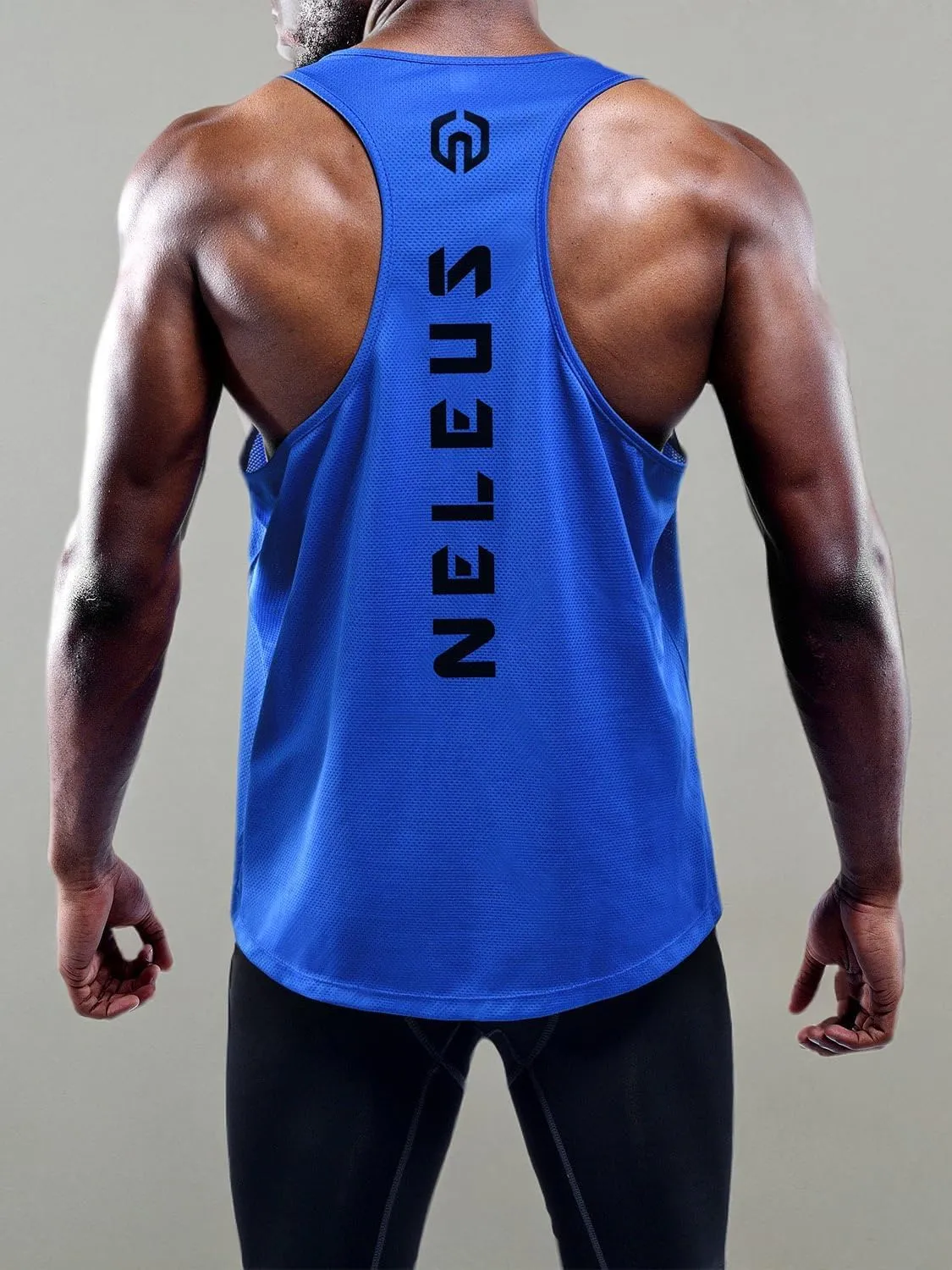 NELEUS Men's 3 Pack Dry Fit Y-Back Muscle Tank Top