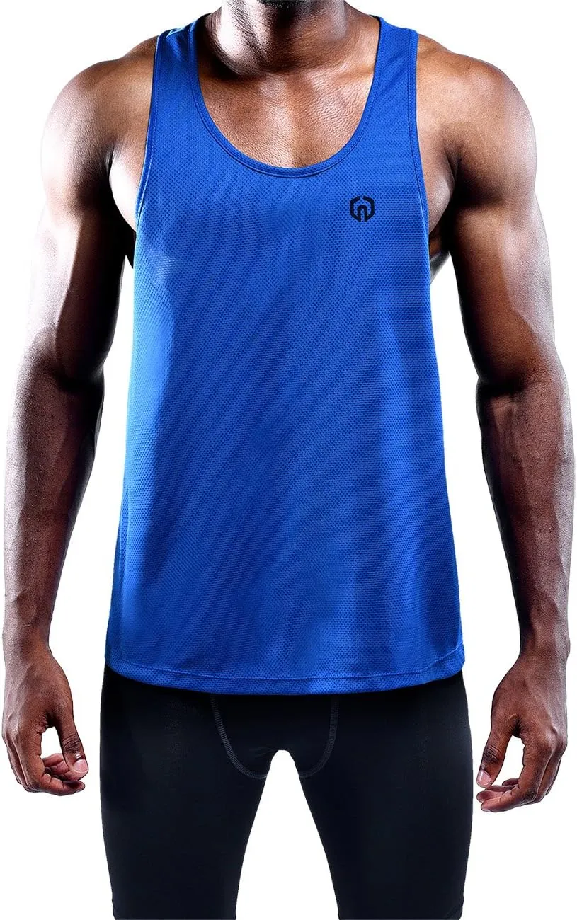 NELEUS Men's 3 Pack Dry Fit Y-Back Muscle Tank Top