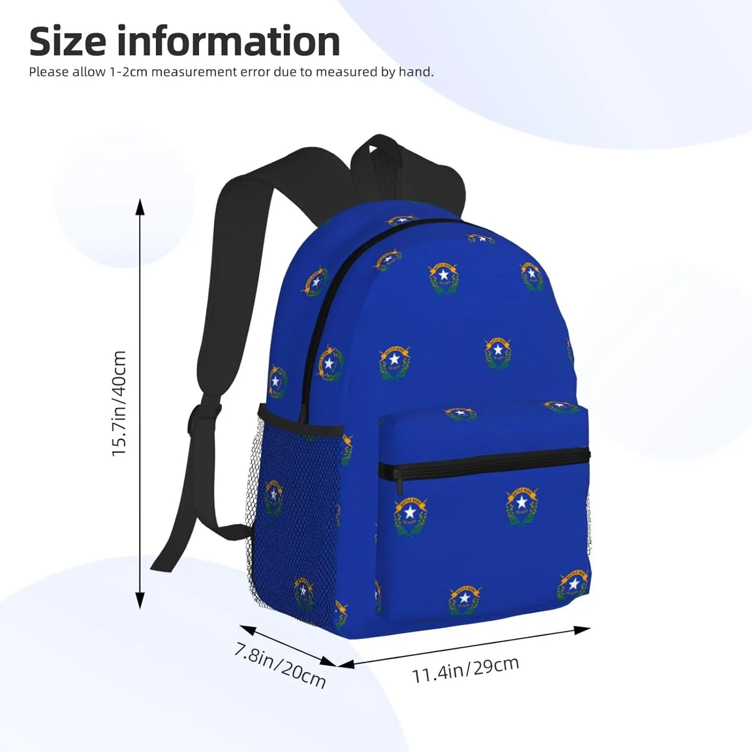 Nevada State Flag Men Women Office Laptop Backpack,Work Bag 15.7 Inch Business Travel Bags Large Capacity