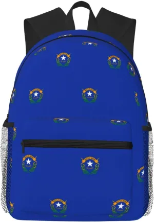 Nevada State Flag Men Women Office Laptop Backpack,Work Bag 15.7 Inch Business Travel Bags Large Capacity
