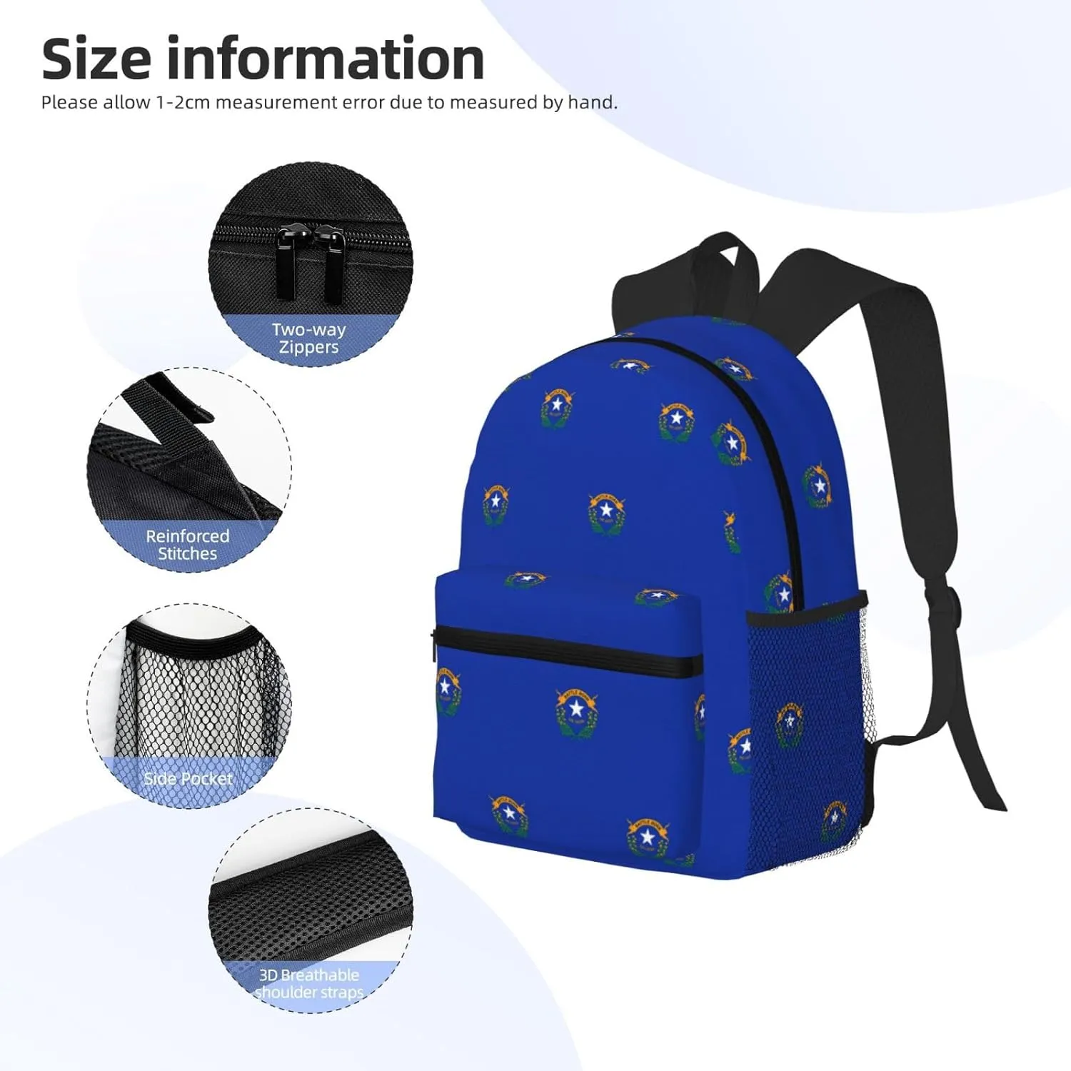 Nevada State Flag Men Women Office Laptop Backpack,Work Bag 15.7 Inch Business Travel Bags Large Capacity