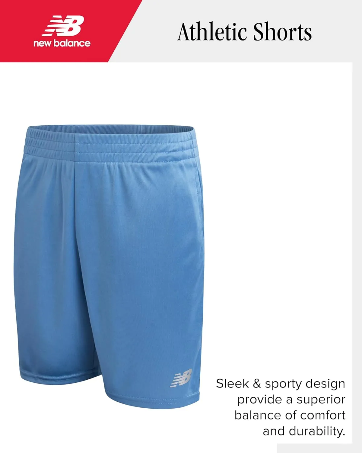 New Balance Boys Athletic Shorts - 4 Pack Moisture-Wicking Performance Mesh Shorts for Boys for Running and Sports (4-20)