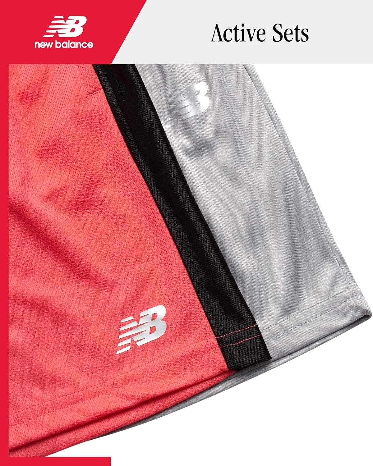 New Balance Boys Athletic Shorts - 4 Pack Moisture-Wicking Performance Mesh Shorts for Boys for Running and Sports (4-20)