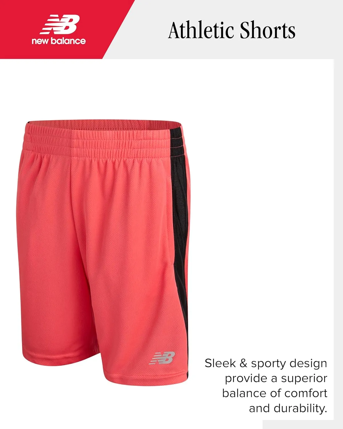 New Balance Boys Athletic Shorts - 4 Pack Moisture-Wicking Performance Mesh Shorts for Boys for Running and Sports (4-20)