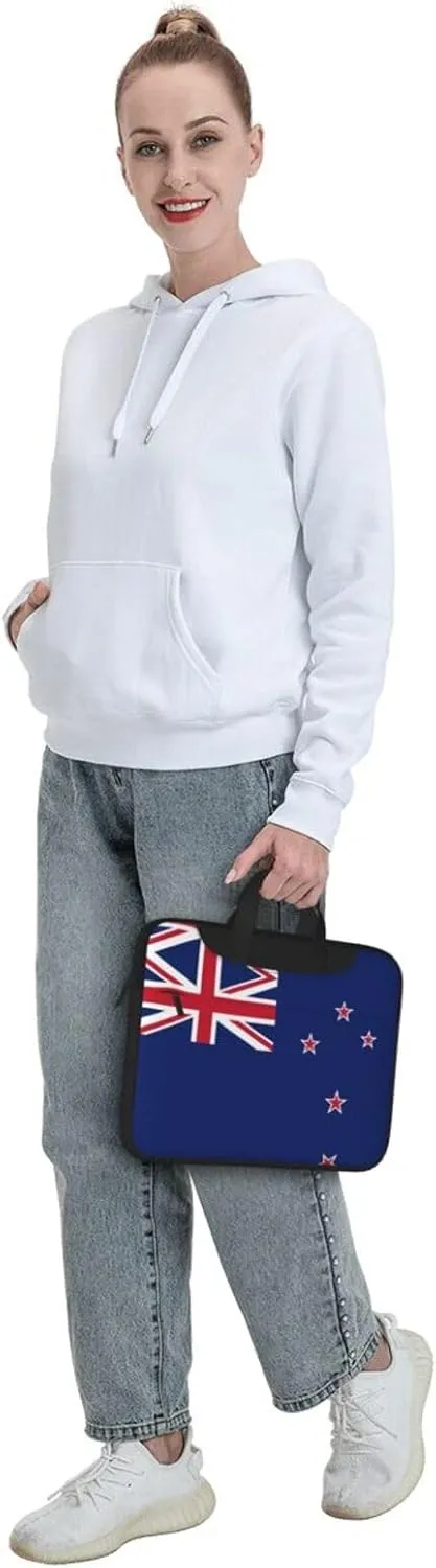 New Zealand Flag Print Practical Laptop Case Laptop Bag - Stylish Messenger Bag & Laptop Shoulder Bag