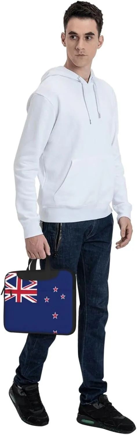 New Zealand Flag Print Practical Laptop Case Laptop Bag - Stylish Messenger Bag & Laptop Shoulder Bag