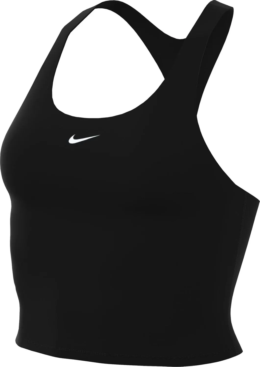 Nike Women's Swoosh Medium-Support Padded Sports Bra Tank, Black/Black/White, M