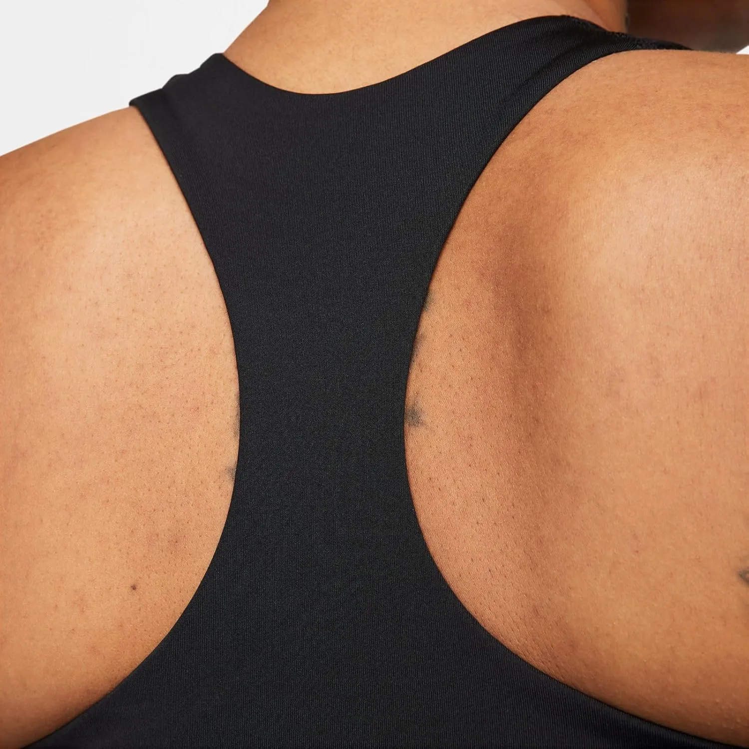Nike Women's Swoosh Medium-Support Padded Sports Bra Tank, Black/Black/White, M