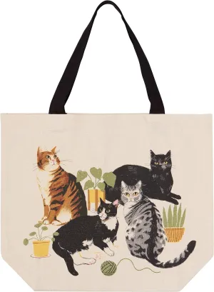 Now Designs Printed Reusable Cotton Tote Bag, 15 x 18 inch