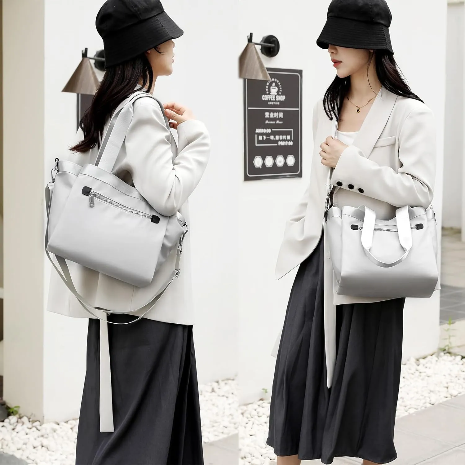 Nylon Crossbody Bags for Women Tote Bag with Pockets Satchel Purse Handbags Shoulder Bags Travel Messenger Bag