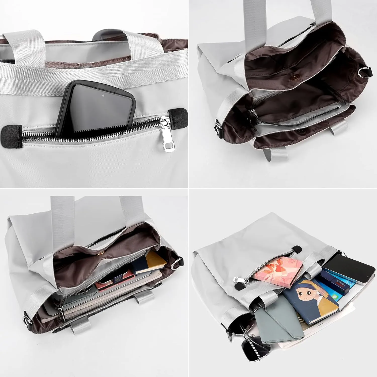 Nylon Crossbody Bags for Women Tote Bag with Pockets Satchel Purse Handbags Shoulder Bags Travel Messenger Bag