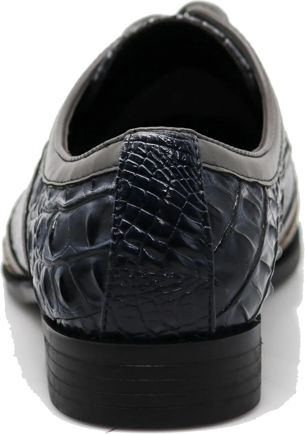 ODN Men's Alligator Crocodile Print Oxfords Fashion Lace Up Dress Shoes