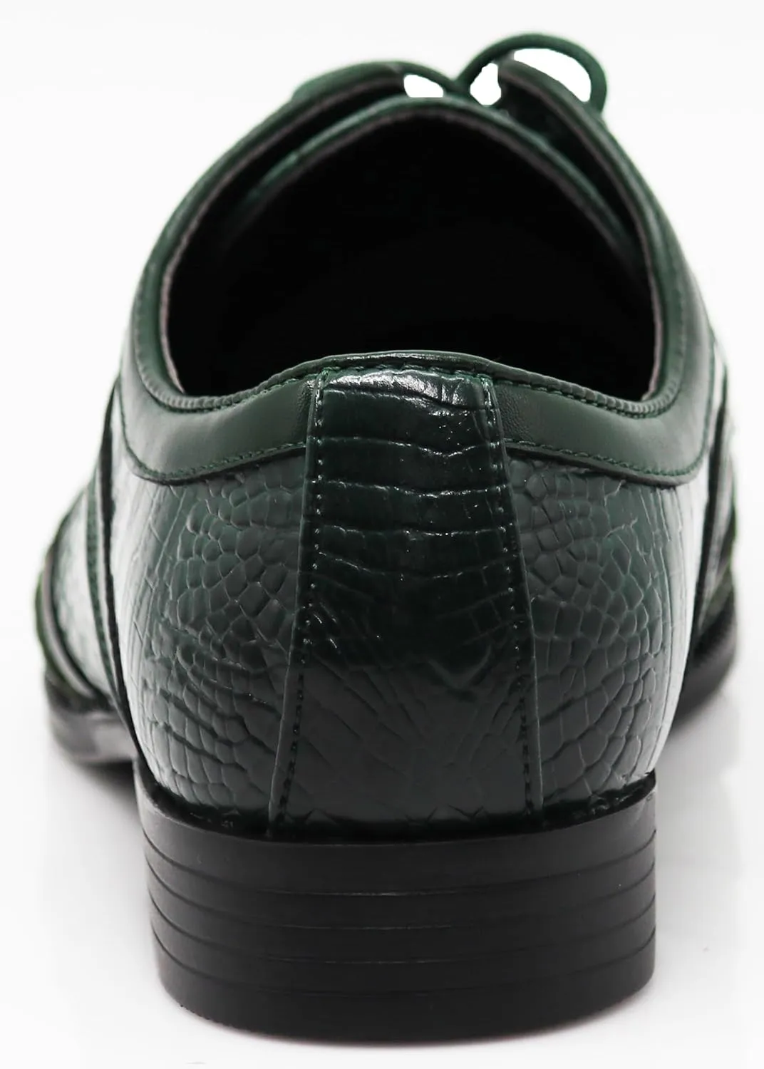 ODN Men's Alligator Crocodile Print Oxfords Fashion Lace Up Dress Shoes