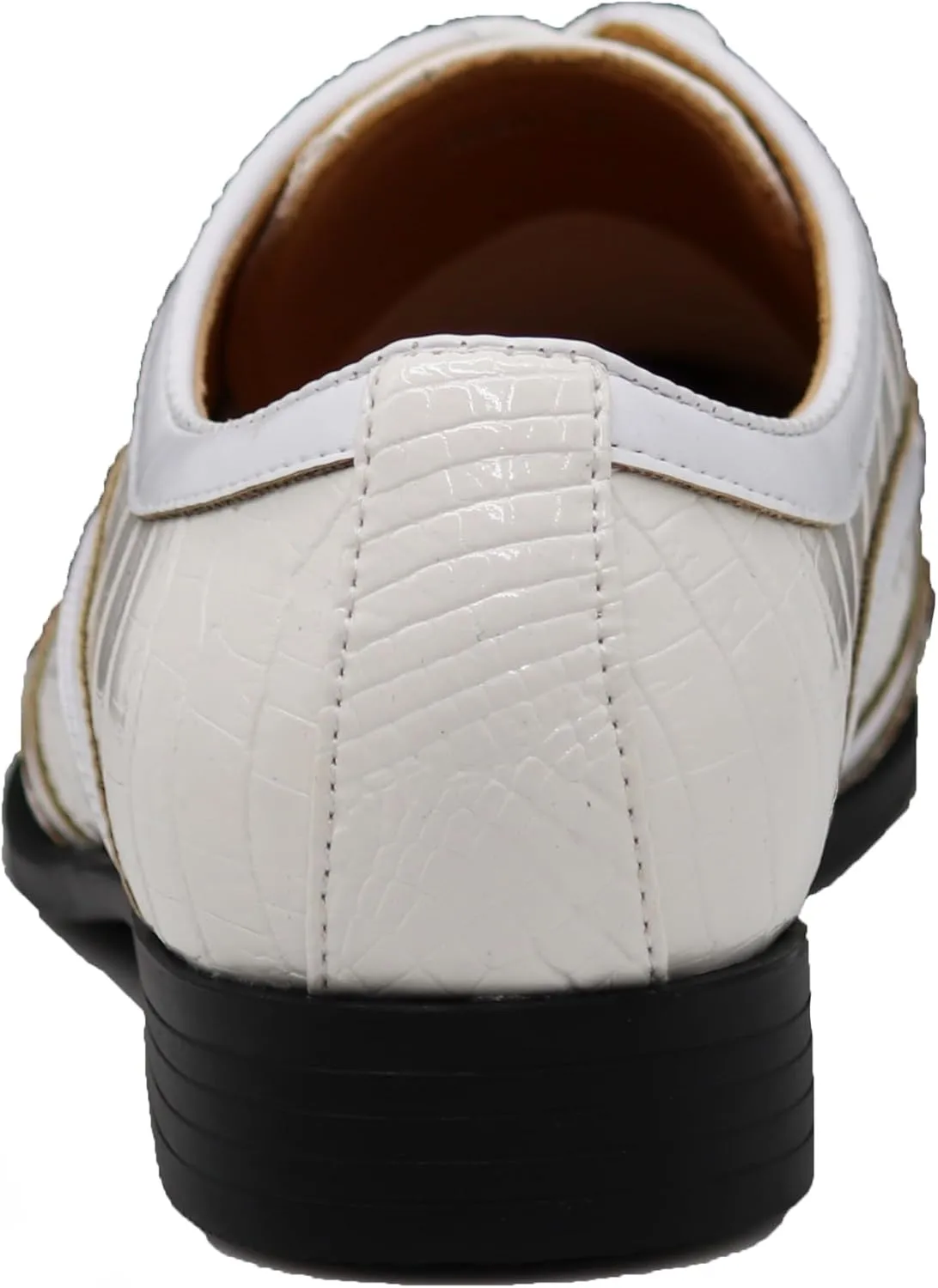 ODN Men's Alligator Crocodile Print Oxfords Fashion Lace Up Dress Shoes