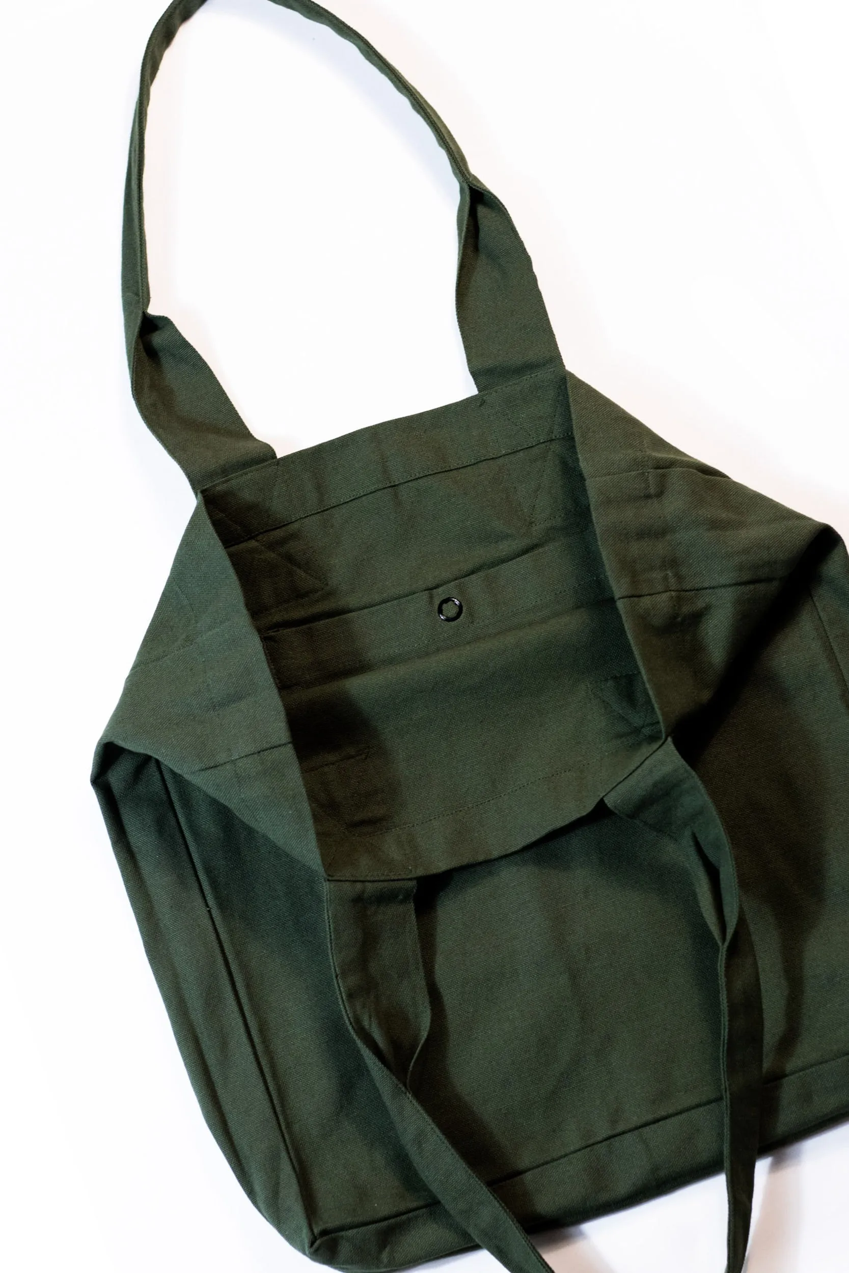 Olive 100% Recycled Cotton Market Tote - ESTd Logo