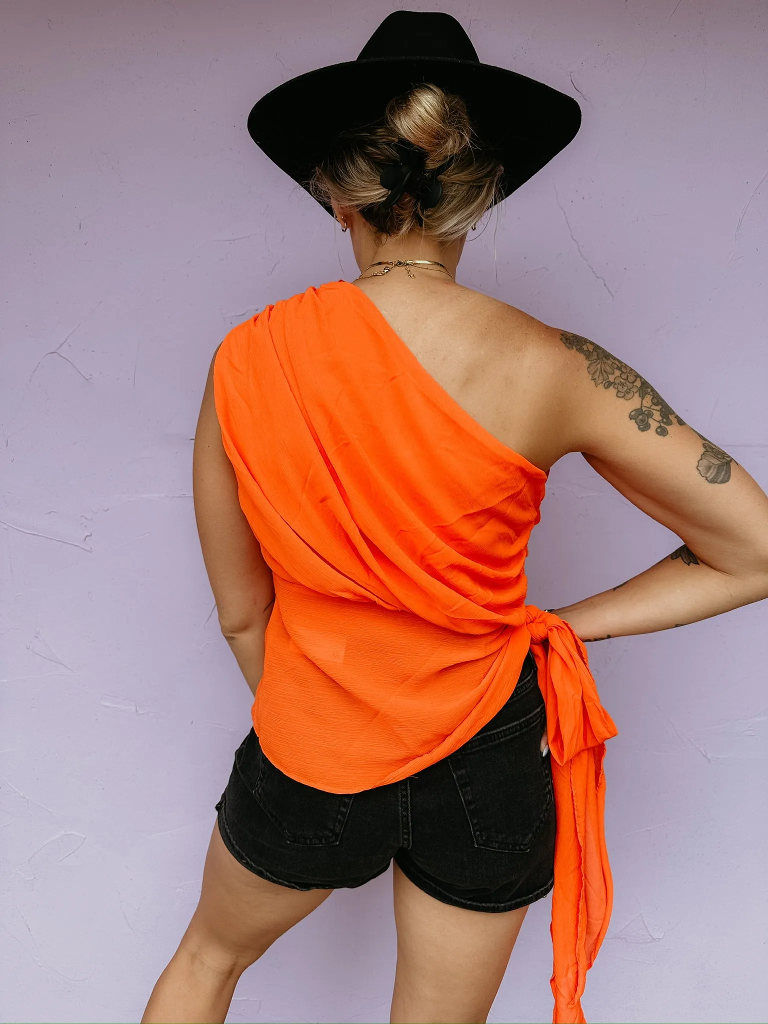 One Shoulder Peplum