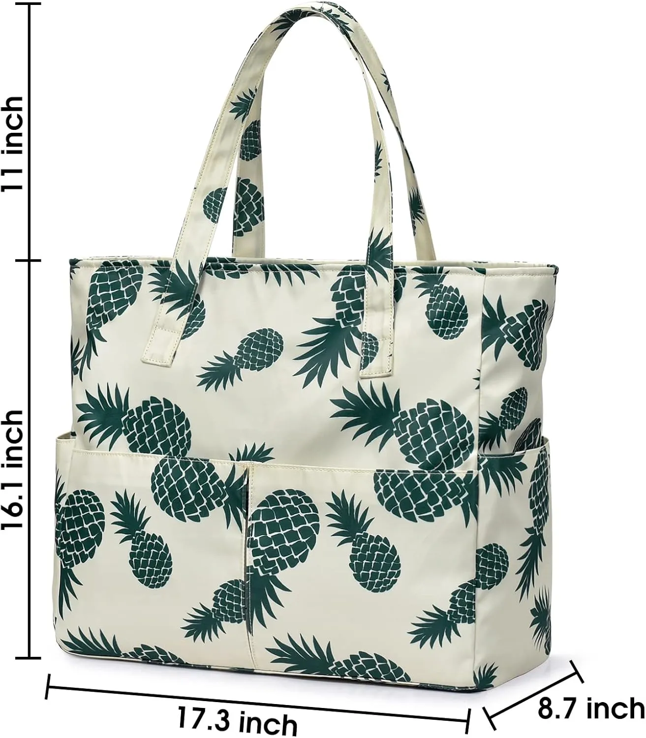 oscaurt Beach Bags for Women Large Waterproof Sandproof Beach Tote Swim Pool Bag with Zipper for Travel Vacation Essentials
