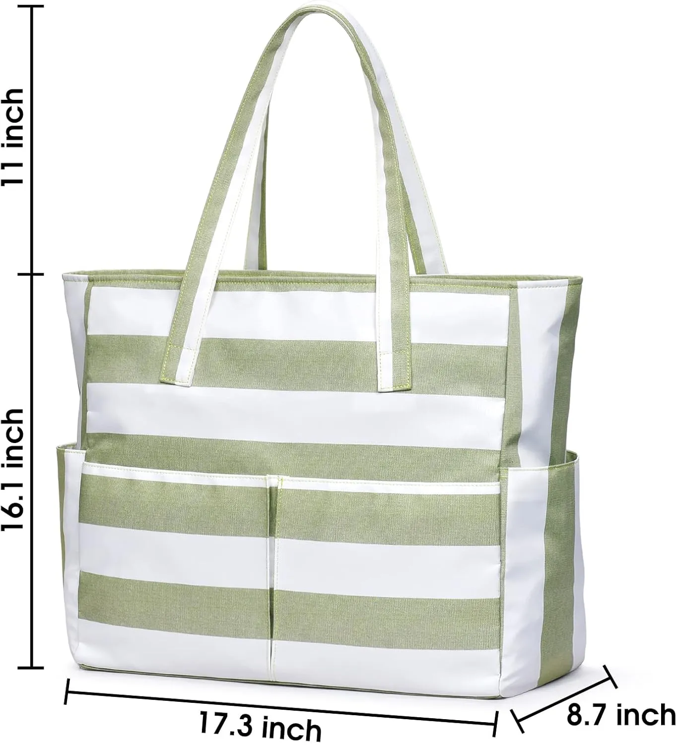 oscaurt Beach Bags for Women Large Waterproof Sandproof Beach Tote Swim Pool Bag with Zipper for Travel Vacation Essentials