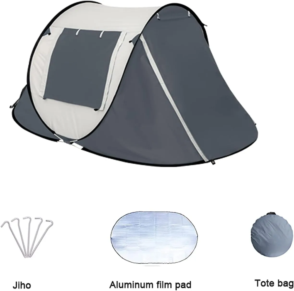 Outdoor Camping Thickened Rain-Proof Automatic Park Beach Picnic Portable Foldable Quick-Open Camping Tent Hopeful, 250*150*115CM