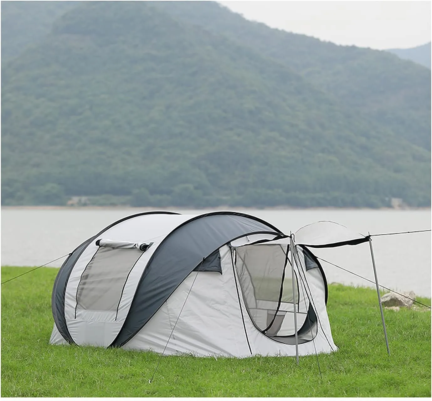 Outdoor Camping Thickened Rain-Proof Automatic Park Beach Picnic Portable Foldable Quick-Open Camping Tent Hopeful, 280*200*120CM