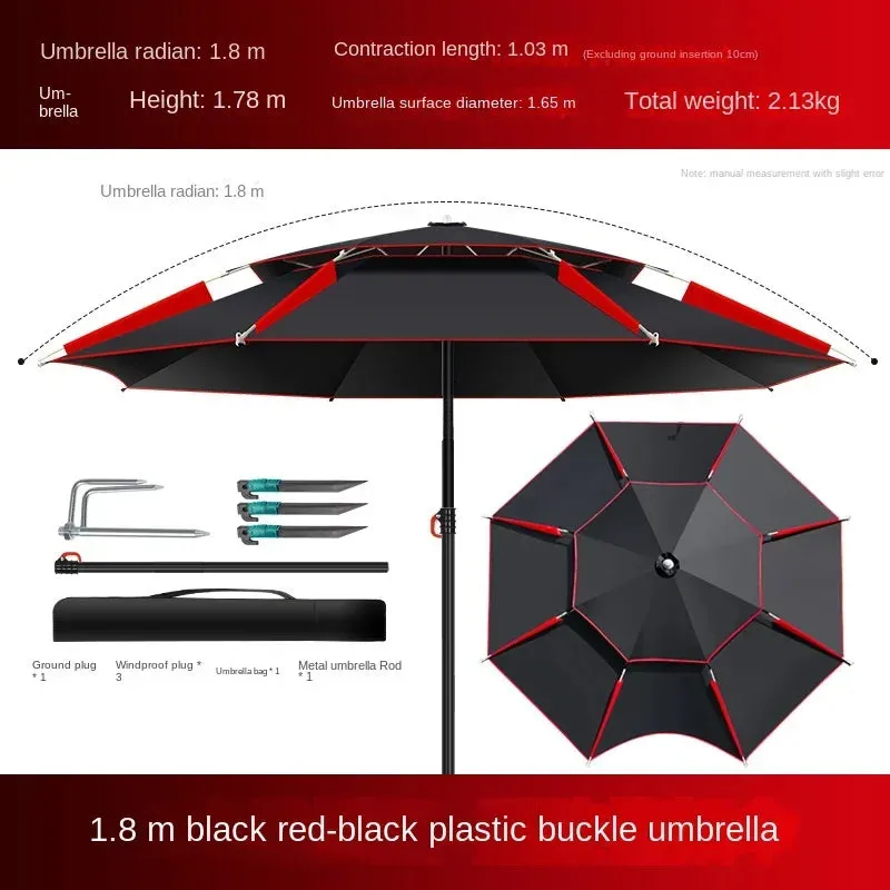 Outdoor Fishing Umbrella 1.8-2.6m Foldable Waterproof Sunproof
