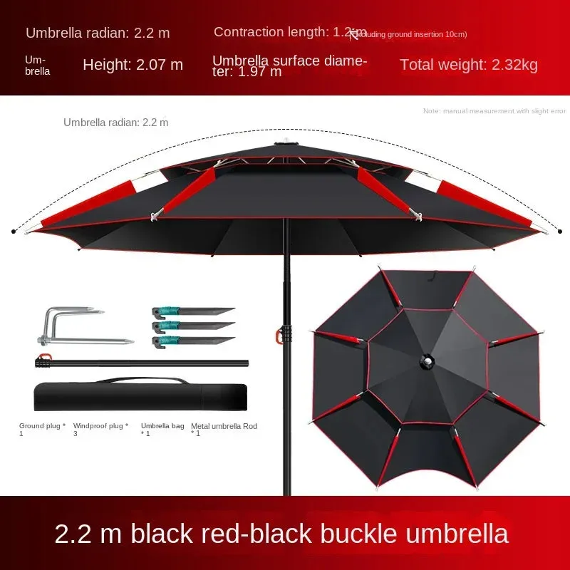 Outdoor Fishing Umbrella 1.8-2.6m Foldable Waterproof Sunproof