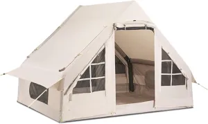Outdoor Inflatable Tent, 420D Oxford Cloth Family Portable Tent, Thickened Rainproof Camping Tent, Universal for All Seasons
