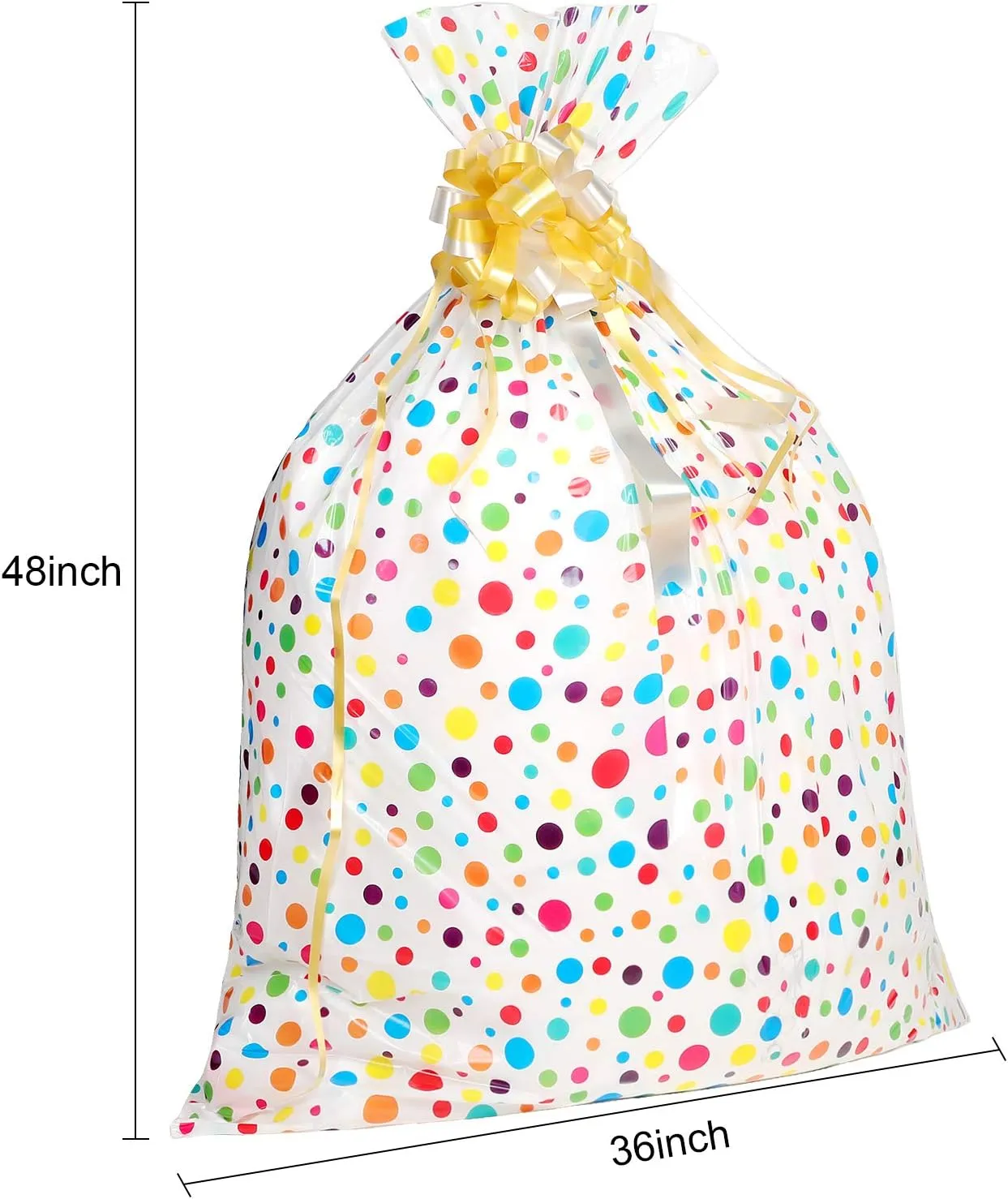 Outus 8 Pcs Extra Large Gift Bags 36'' x 48'' Oversized Plastic Storage Bags with Pull Flowers Jumbo Wrapping Pack for Presents Birthday Party Bridal Showers Baby Showers