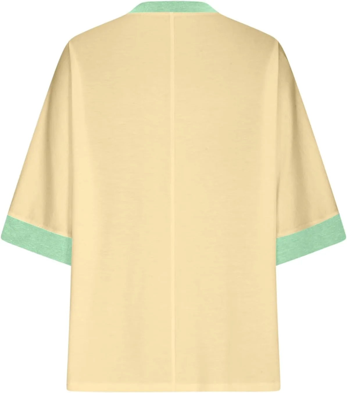 Oversized Crop Tops for Women Round Neck Elbow Sleeve Summer Tops for Women 2024 Loose Fit Plus Size Tunic Tops