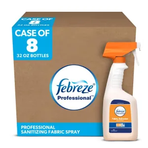 P&G Professional - PGC03259 Fabric Refresher Odor Eliminator by Febreze Professional, Bulk Deep Penetrating Refill for Fabrics in Hotels, Restaurants and Businesses, Fresh Clean Scent, 32 oz. (Case of 8) - 10037000032592