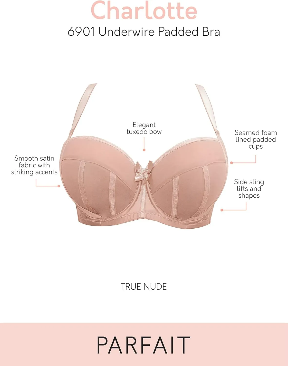PARFAIT Charlotte 6901 Women's Full Busted and Full Figured Sexy Padded Bra-Seaglass Green