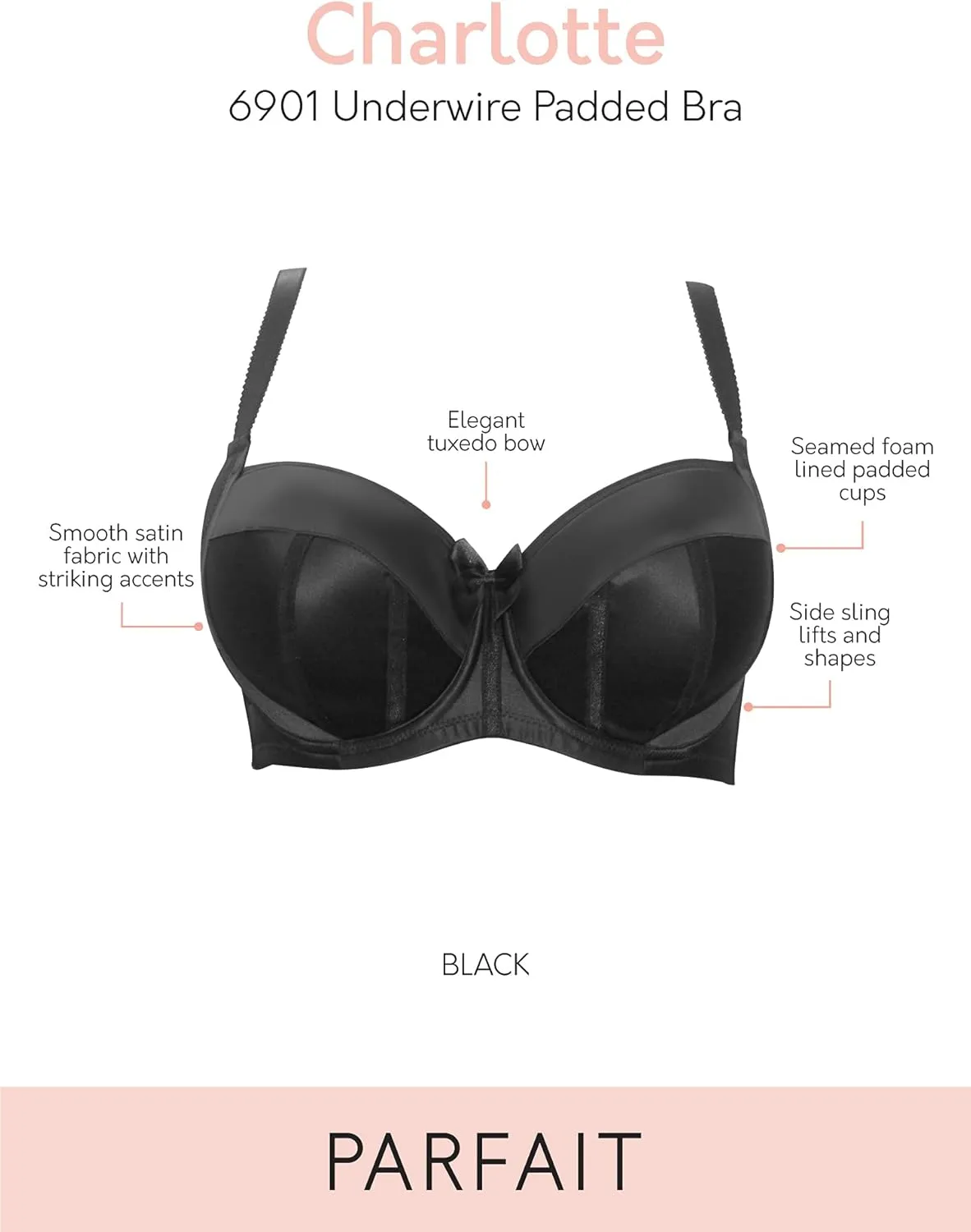 PARFAIT Charlotte 6901 Women's Full Busted and Full Figured Sexy Padded Bra-Seaglass Green