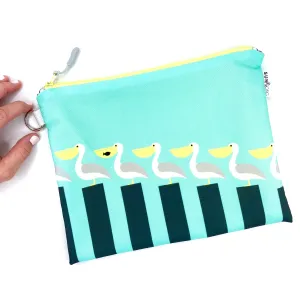 Pelican Peers in Blue   Grey, Water-Resistant Wet Bag