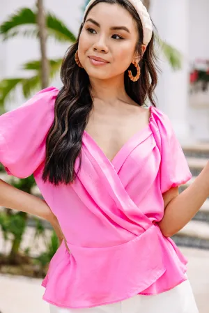 Perfect Love Pink Pleated Top