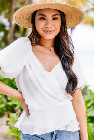 Perfect Love White Pleated Top