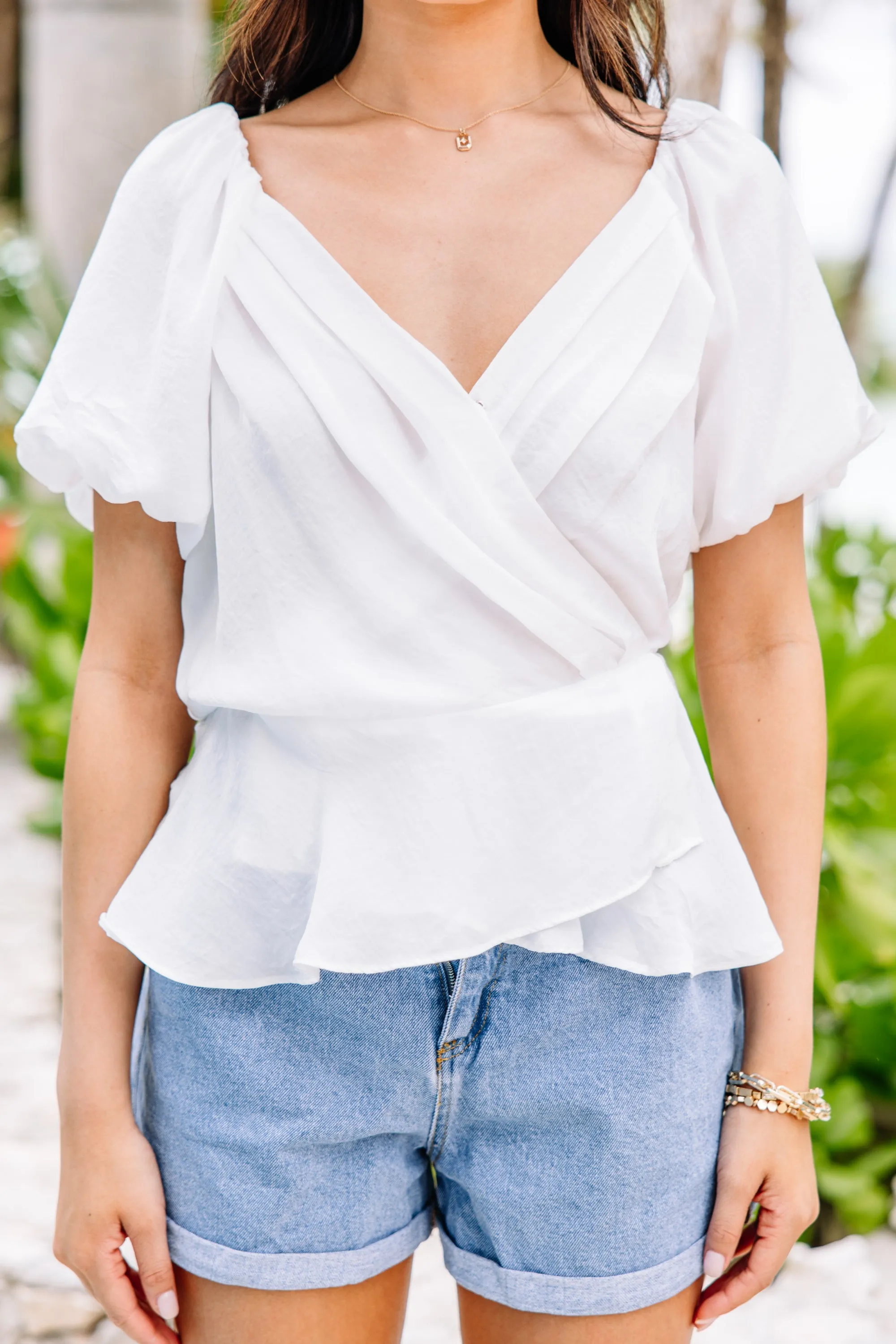 Perfect Love White Pleated Top