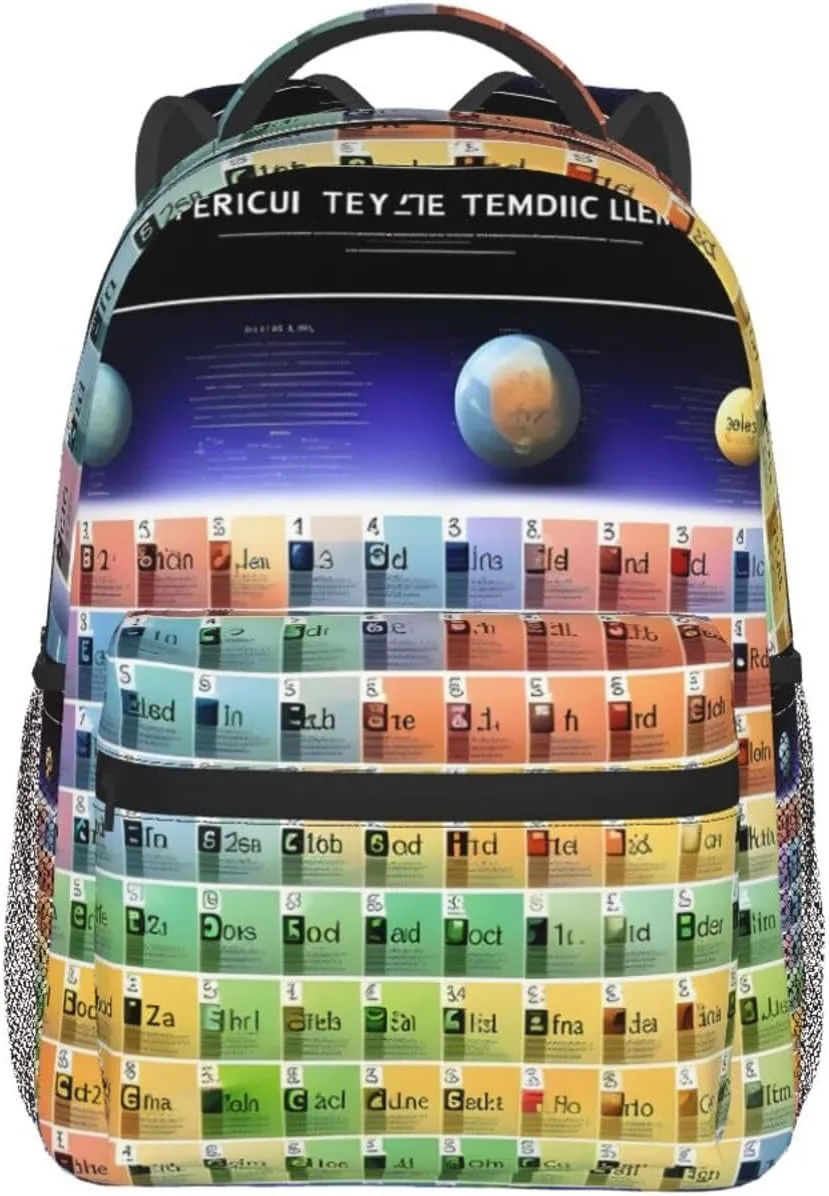 Periodic Table Of Elements Print Laptop Backpack Stylish Bookbag College Daypack Travel Business Work Bag For Men Women
