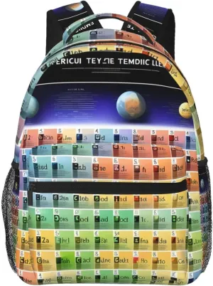 Periodic Table Of Elements Print Laptop Backpack Stylish Bookbag College Daypack Travel Business Work Bag For Men Women