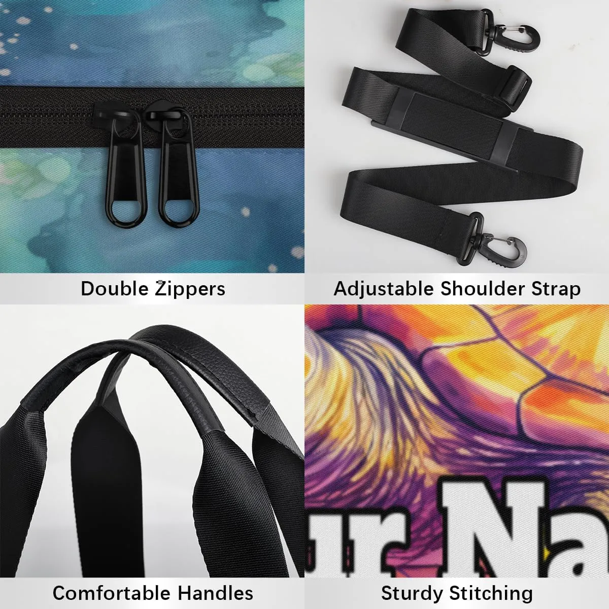 Personalized Sportsman Turtle Sport Gym Bag, Custom Name Duffel Bags for Men, Waterproof Custom Sport Duffel Bag, Gymnastics Dance, Turtle