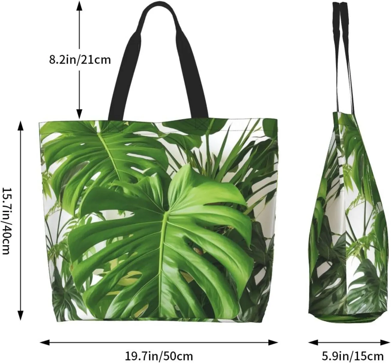 Pink Peach Pattern Printed Shoulder Bag for Women Casual Handbag Shopping Bag
