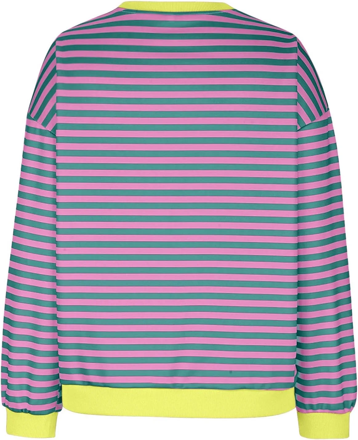 Plus Size Tops for Women 2024 Trendy Long Sleeve Striped Crewneck Sweatshirt Loose Fit Pullover Preppy Top Y2K Outfit