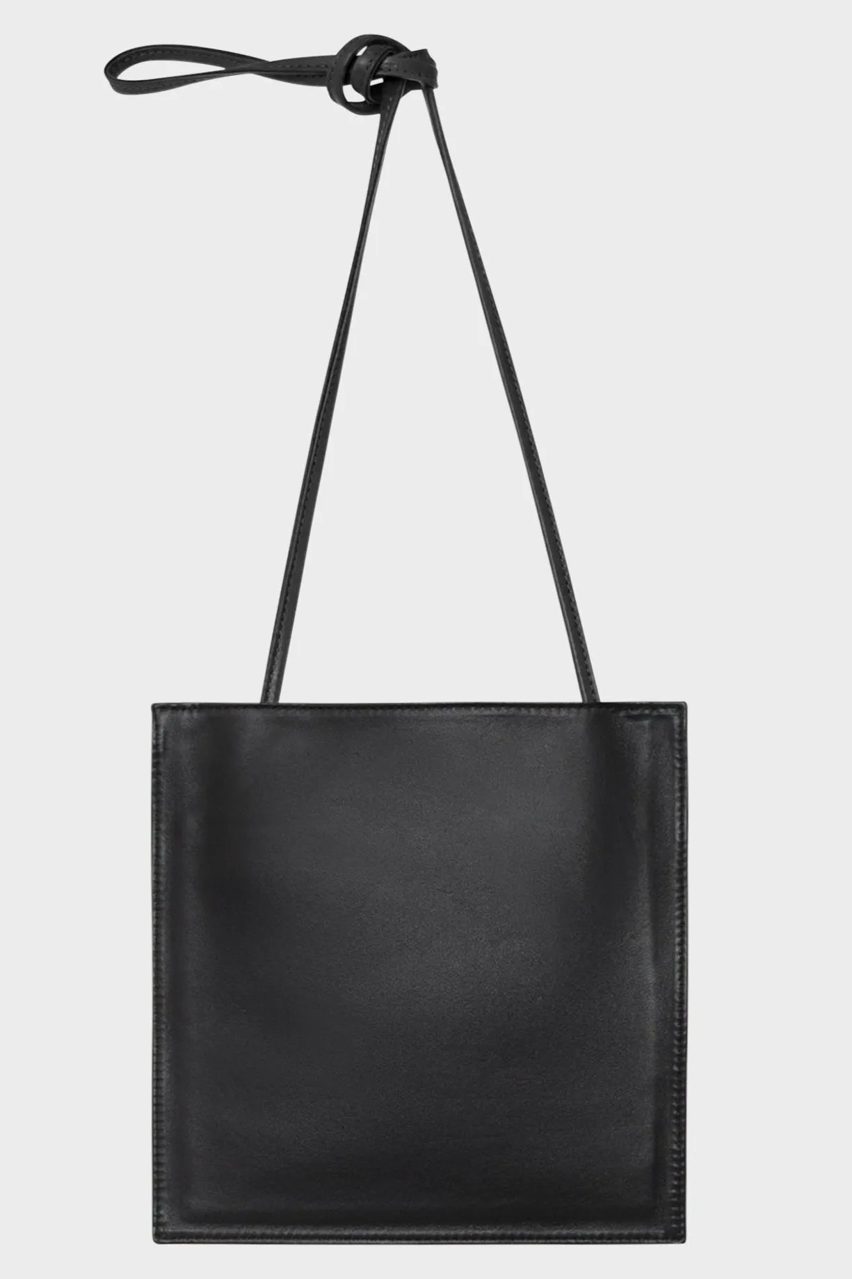 Pocket Crossbody Purse in Smooth Black