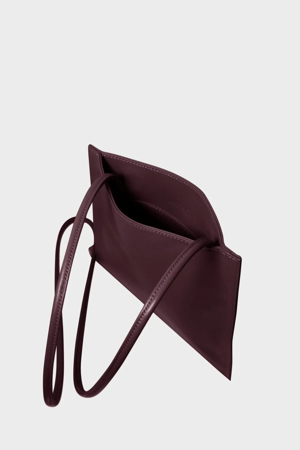 Pocket Crossbody Purse in Smooth Burgundy