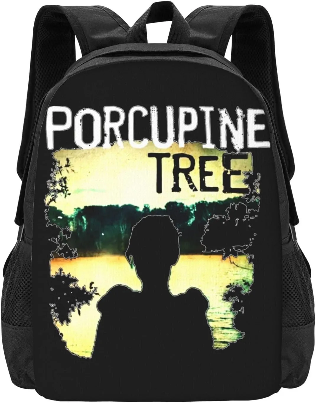 Porcupine Rock Tree Band Backpack Large Capacity Backpacks Minimalist Leisure Travel Daypack 12.5X5.5X16.5 inch