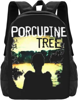 Porcupine Rock Tree Band Backpack Large Capacity Backpacks Minimalist Leisure Travel Daypack 12.5X5.5X16.5 inch
