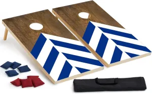 Portable Cornhole Board Set, Corn Hole Games for Adults Outdoor 3 x 2 ft or 4 x 2 ft Corn Hole Boards Set Include 1 Bag and 8 Bean Bags, Adults Outdoor Beach Travel Cornhole Game