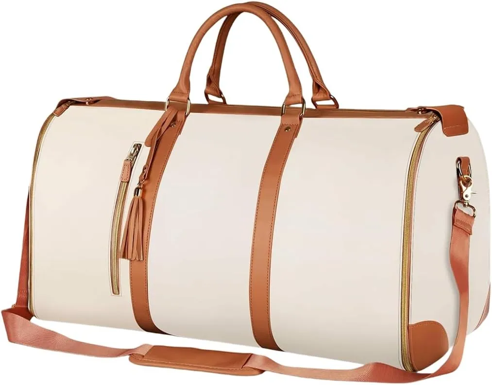 Portable Multipurpose Travel Bag for Suits and Luggage Waterproof PU Garment Bag
