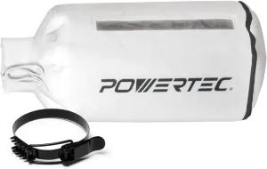 POWERTEC Dust Collector Bag w/ 5" Band Clamp Kit, 1 Micron Dust Bag & 4-3/4" to 5-1/4" Dust Collector Band Clamp for Wen, Shop Fox, Grizzly, Rockler, Delta, and POWERTEC DC5371/ 5372 (70403)