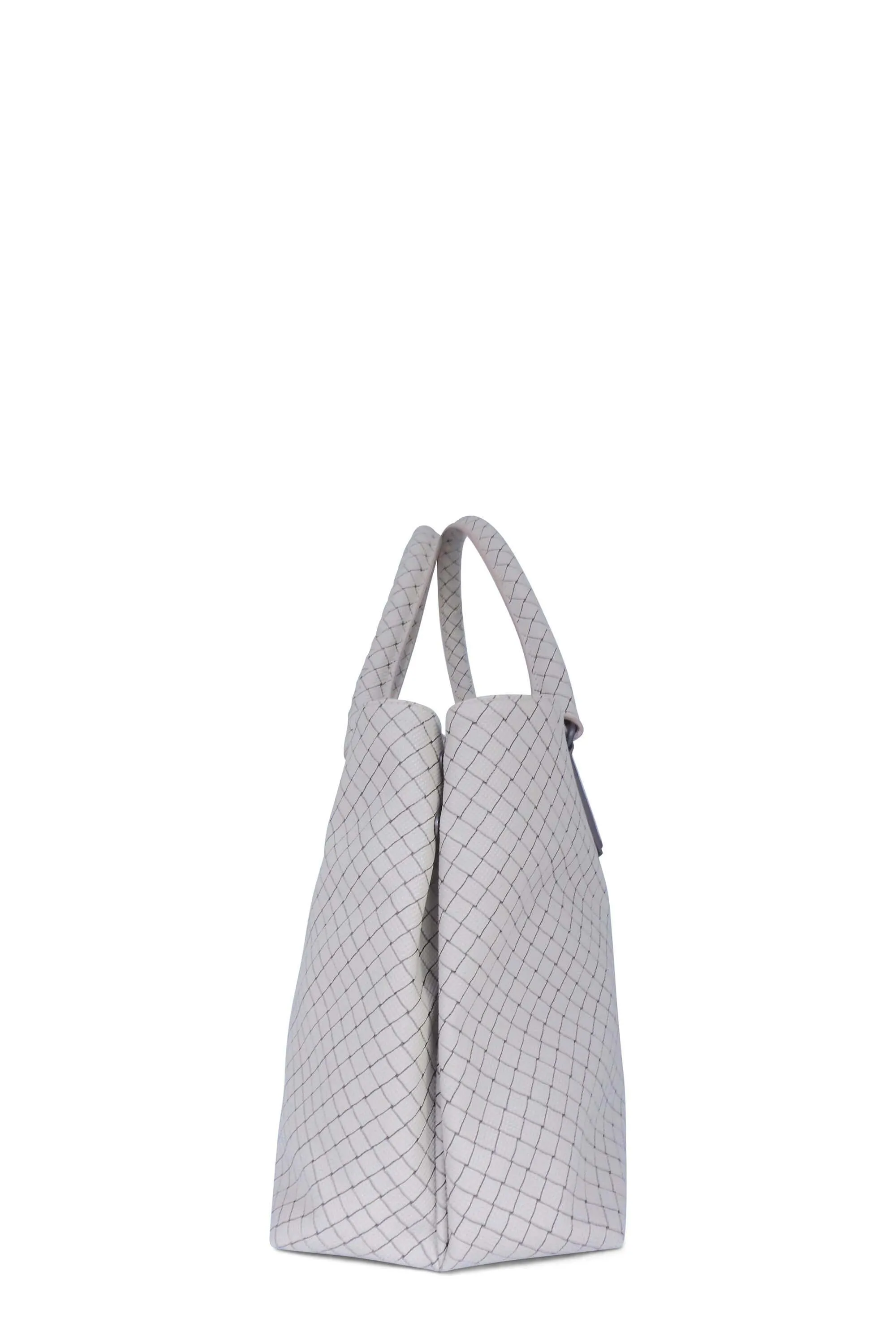 Printed Canvas Shopping Tote Brown